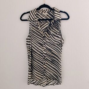 Guess | Zebra Print Top with Back Slit
